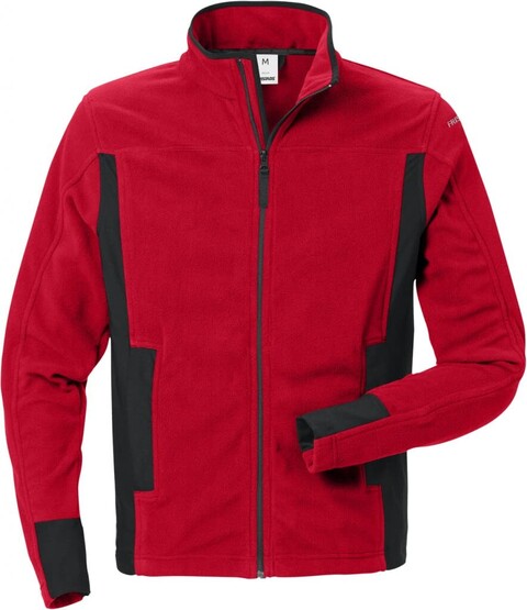 Fristads Fleecejacke 4003 MFL Größe M Rot/Schwarz – Herren-Arbeitsjacke - Neu