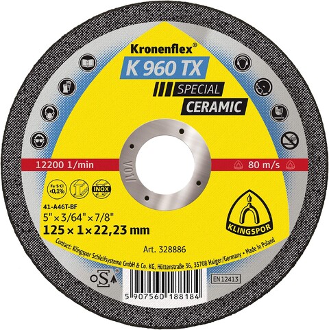 Klingspor K 960 TX Trennscheibe 115x1mm für Stahl & Edelstahl - Neu