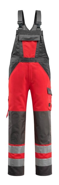 Mascot Gosford Latzhose 82C52 Hi-Vis Rot/Dunkelanthrazit Arbeitskleidung - Neu