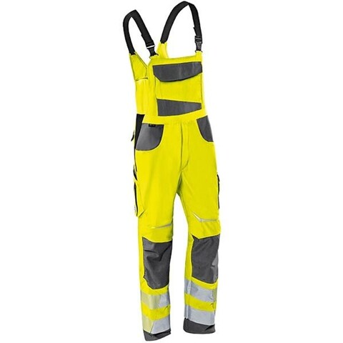 Kübler Reflectiq Latzhose 3207 Warnschutz warnorange/moosgrün Gr. 29 - Neu