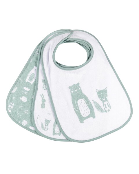 kindsgard Klettlätzchen happaklat 3er-Pack mint – Bio-Baumwolle, waschbar - Neu