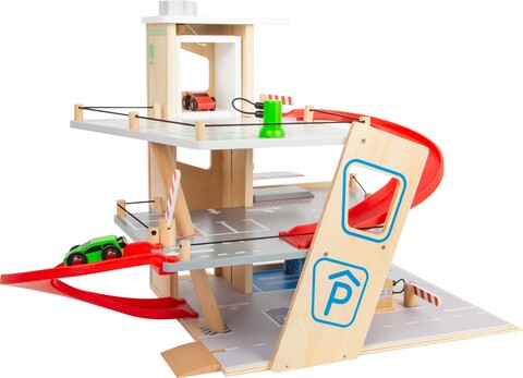 Small foot® Parkhaus Premium 11676 – Holzspielzeug für Kinder ab 3 Jahren - Gut