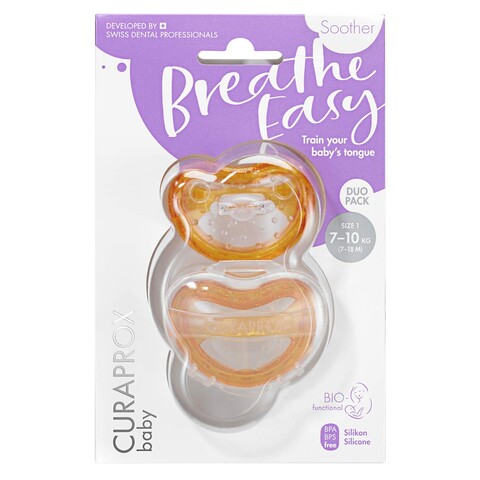 CURAPROX baby Schnuller Gr. 1 von Anfang in coral,