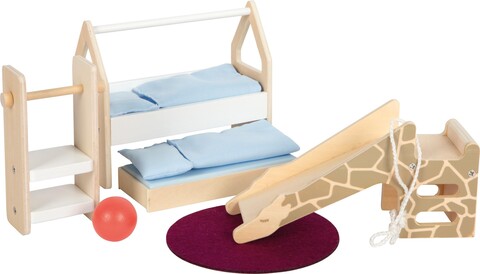 Small foot® Puppenhausmöbel Kinderzimmer – Holzspielzeug für Puppenhäuser - Gut