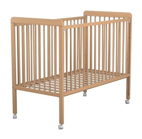 AT4 Babybett ESSENTIAL mit  Schiebegitter 60 x 120  Buche