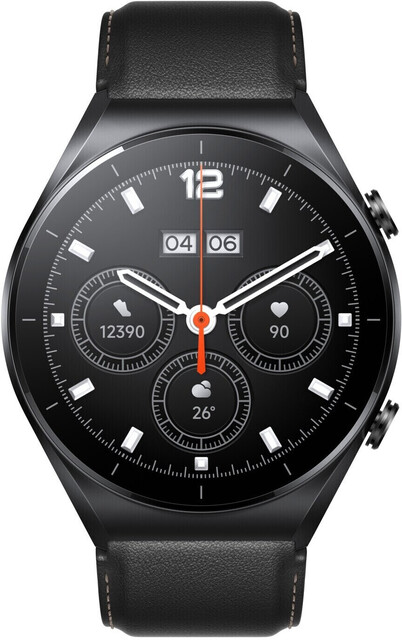 Xiaomi Watch S1 46mm Bluetooth Lederarmband schwarz Edelstahlgehäuse schwarz