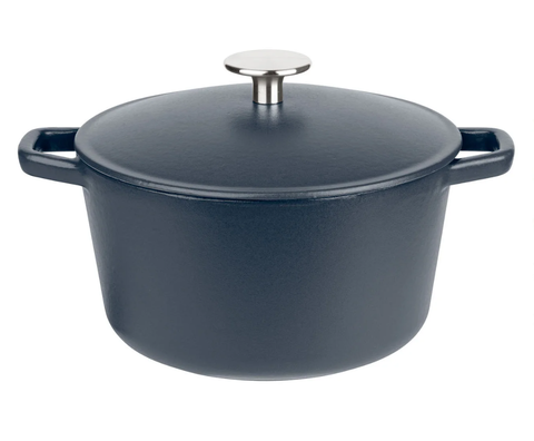 GSW Gusseisen-Kochtopf Durchmesser 21 cm blau