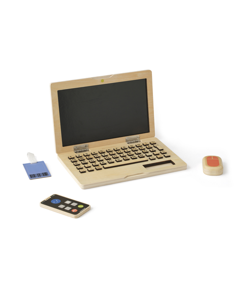 Kid's Concept Computer Spielset KID'S HUB – Holz-Laptop mit Zubehör - Wie neu