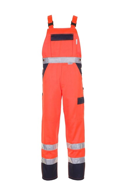 Planam Warnschutz Latzhose Orange/Marine Größe 50 - Neu