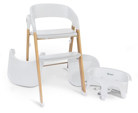 babyGO Hochstuhl Levels white wood optic