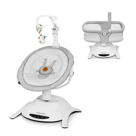 Lionelo Bella Set Grey Concrete Babywippe Set 2in1 grau