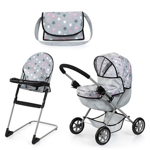 Bayer Design Puppenwagen Set Cosy mit Hochstuhl und Tasche - Sehr gut