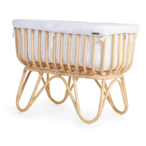 Childhome Wiege Rattan rechteckig Nestchen 90x52x78 cm