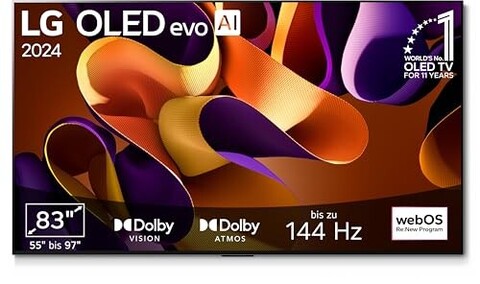 LG OLED83G48LW 83 Zoll OLED 4K-Fernseher silber