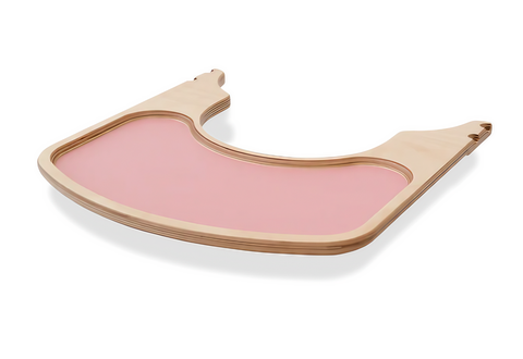 QuarttoLino® Tablett Rosa – Hochstuhl-Zubehör aus Holz für Kinder - Neu
