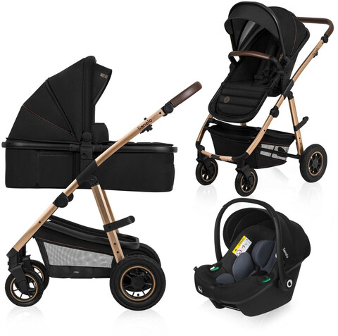 Lionelo Kombikinderwagen Amber 3 in 1 Black Onyx