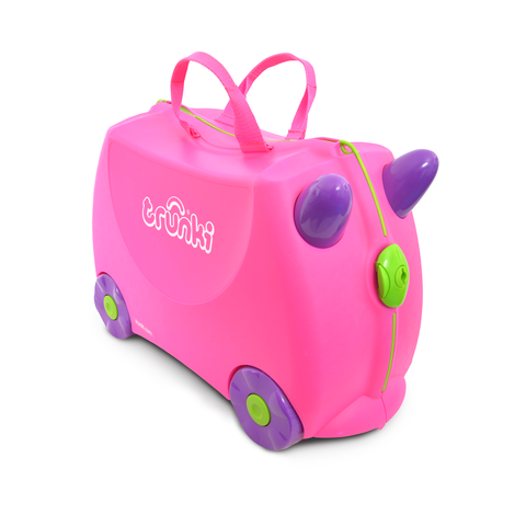 Trunki Kinderkoffer Trixie Pink – Ride-On Koffer für Mädchen - Wie neu