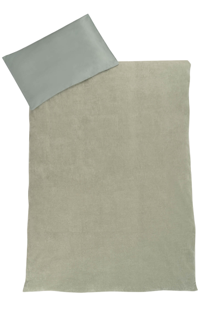 Be Be's Collection Nicki-Cord Bettwäsche grün 100x135 cm - Wie neu