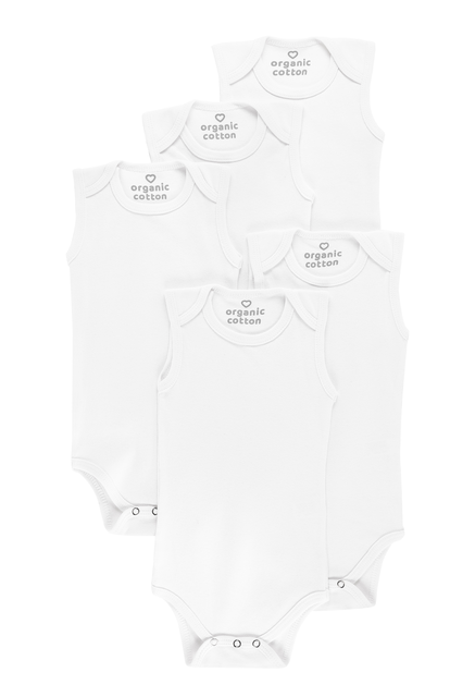 Kindsgard Achselbody 5er-Pack Weiß – Bequeme Unterwäsche für Babys - Neu