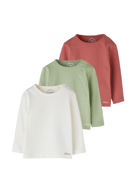 s.Oliver Langarmshirt 3er-Pack lila/pink – Damenmode - Neu