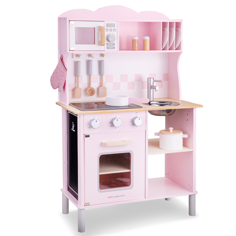 New Classic Toys Küchenzeile Modern mit Kochfeld pink 11067 - Akzeptabel