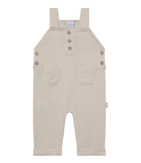 Kindsgard Musselin Latzhose solmig beige – Baby Latzhose aus Baumwolle - Neu