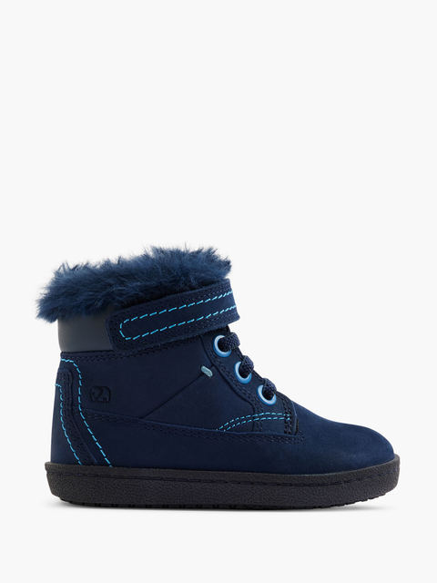 Elefanten Stiefel Merlin Mito denim blue – Warme Leder-Babyschuhe - Neu