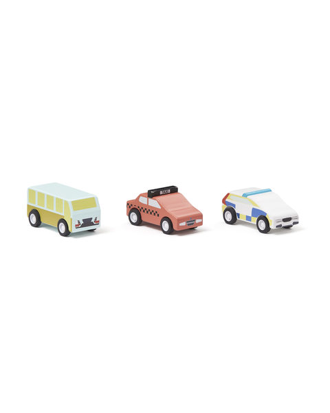Kids Concept® Rückziehautos Aiden 3er-Set – Holzspielzeug für Kinder - Neu