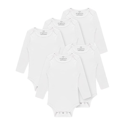 kindsgard Body trunder 5er-Pack Langarm Weiß – Bio-Baumwolle, OEKO-TEX® - Neu
