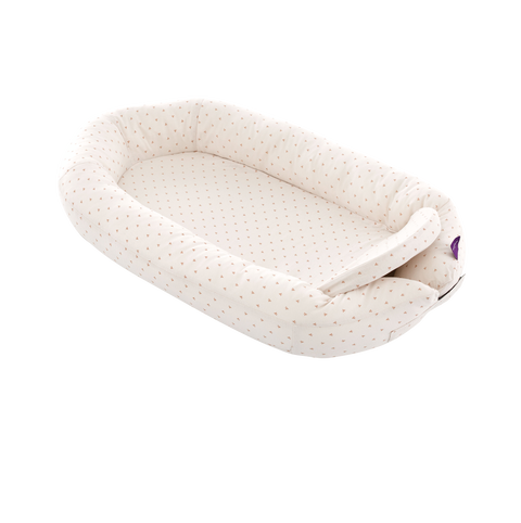 Träumeland HOME Comfort Twister Beige – Babynest mit Matratze - Wie neu
