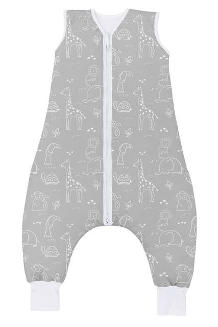 fillikid Schlafsack mit Beinen Safari grau – Ganzjahres-Babyschlafsack - Wie neu