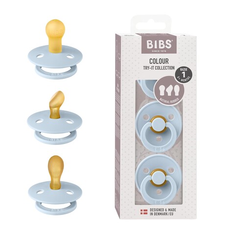 BIBS Schnuller Try-it Colour 3 Pack Baby Blue
