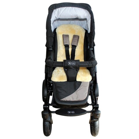 HEITMANN Lammfell-Auflage gold-beige für Kinderwagen und Autositze - Neu
