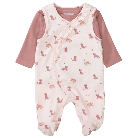 Staccato NB Md Strampler+Shirt pearl rose mel – Baby Strampler Set - Neu
