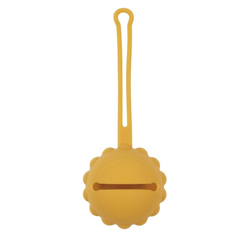 Nattou Schnullerkettenhülle Curry – BPA-freie Silikonbox für Schnuller - Neu