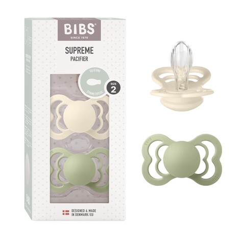 BIBS Schnuller Supreme Vanilla /Dark Oak 6-36 Monate, 2 Stk.