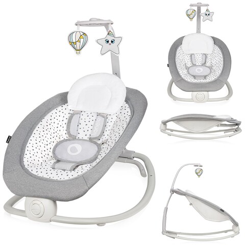 lionelo Babywippe Pascal  Grey Dove