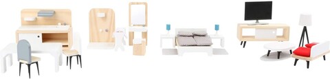 Small foot® Puppenhausmöbel Komplett-Set – Holzspielzeug für Kinder - Wie neu
