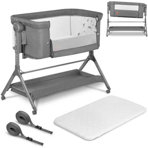 Lionelo Beistellbett Leonie Plus Grey Stone – 3-in-1 Babybett - Sehr gut
