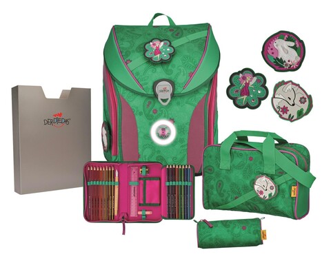 DerDieDas® ErgoFlex Max Exklusiv LED Schulranzen-Set 5-teilig - Wie neu