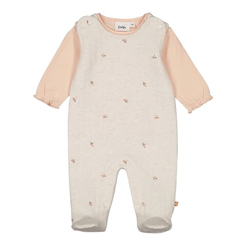 Feetje Strampler-Set 2-tlg. Little Rosebud Natur Melange - Neu