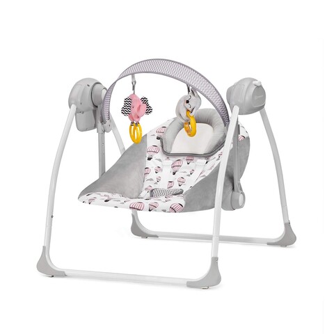 Kinderkraft Babywippe Flo Pink – Elektrische Babyschaukel mit Musik - Sehr gut