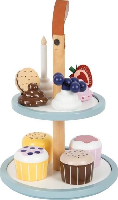 Small foot® Cupcake Etagere „tasty“ – Holzspielzeug für Kinderküche - Wie neu