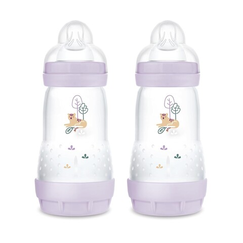 MAM Easy Start Anti-Colic Babyflasche 2x260 ml lila - Neu