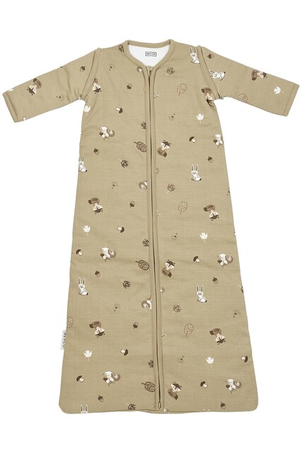 MEYCO Babyschlafsack Forest Animals 110 cm – Sand, abnehmbare Ärmel - Wie neu