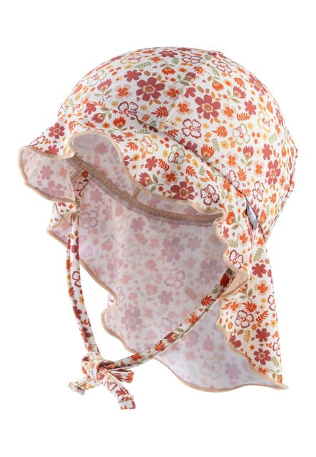 Sterntaler Sonnenhut Blumen ecru – Leichter Baumwollhut mit Bio-Futter - Neu
