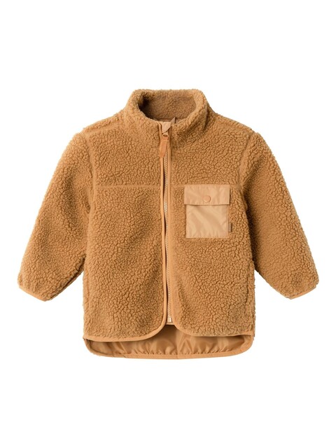 Name it Teddy Jacke Nmmmall Brown Sugar – Kinder Fleecejacke - Neu