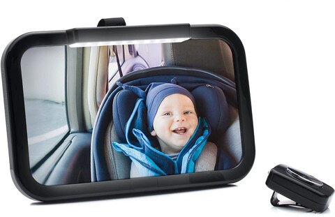 fillikid Autospiegel mit LED Schwarz