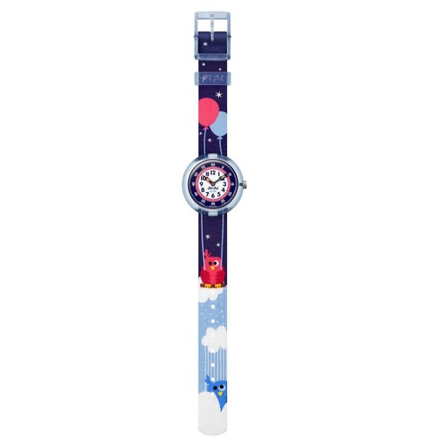 Flik Flak Mädchen Analog Quarz Uhr FPNP152 mit Stoffarmband - Neu