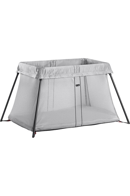 BabyBjörn Reisebett Light Silber – Leichtes, faltbares Babyreisebett - Sehr gut